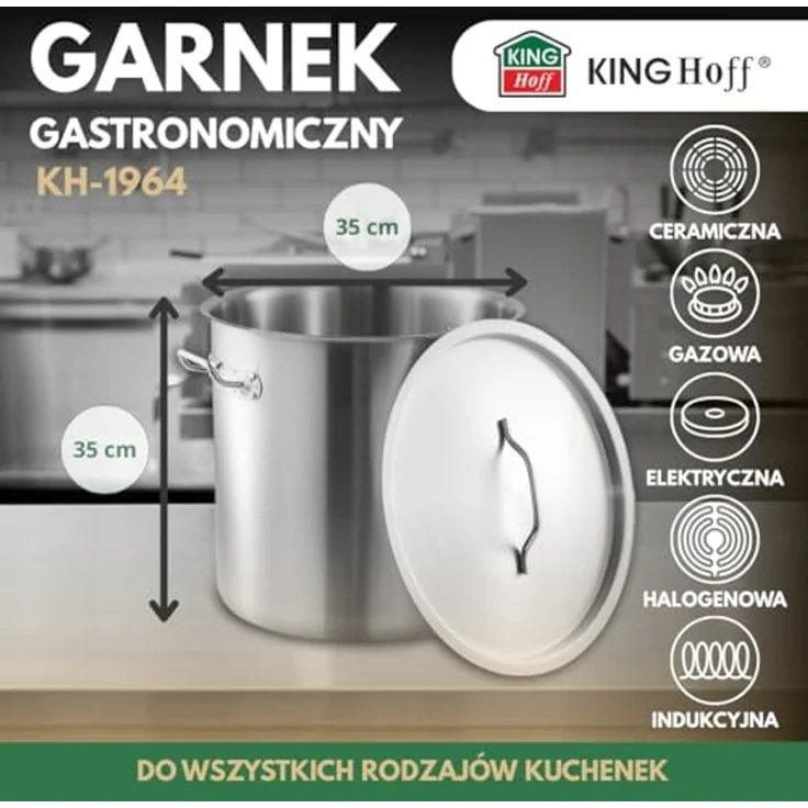 Kinghoff Kinghoff Gastronormtopf mit Deckel 33l KH1964 – Bild 6