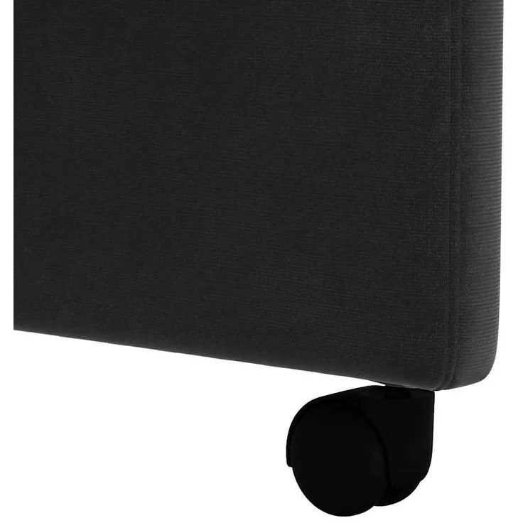 vidaXL Esszimmerstühle mit Rollen 2 pcs Schwarz 58 x 65 x 98 cm Samt 42017880 – Bild 8
