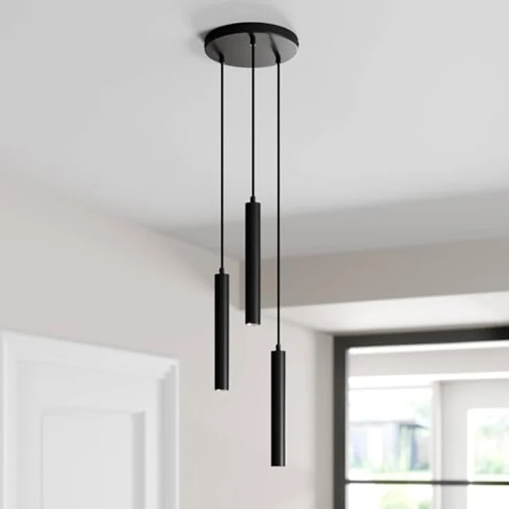 Arcchio LED-Pendelleuchte Franka, 3-flg., schwarz, Ø 24 cm, inklusive 3 x 4 W LED Leuchtmittel – Bild 5