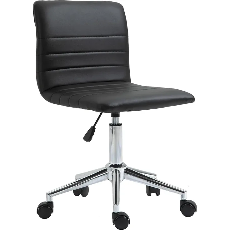 SVITA LINUS Schreibtischstuhl Kinder Drehstuhl Kunstlederbezug Schwarz