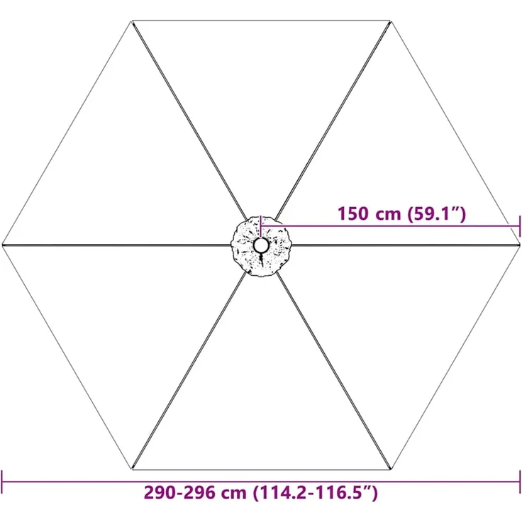 vidaXL Ersatzbezug für Sonnenschirm Terracotta-Rot 300 cm 313801 – Bild 8