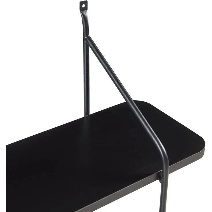 Wandregal Østfold 100x80x21 cm Schwarz [en. casa] – Bild 6