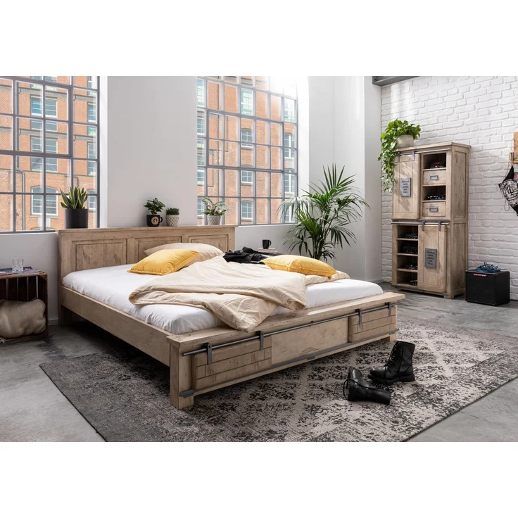 Bett Mango 180x200 whitewash lackiert RAILWAY #342 – Bild 8