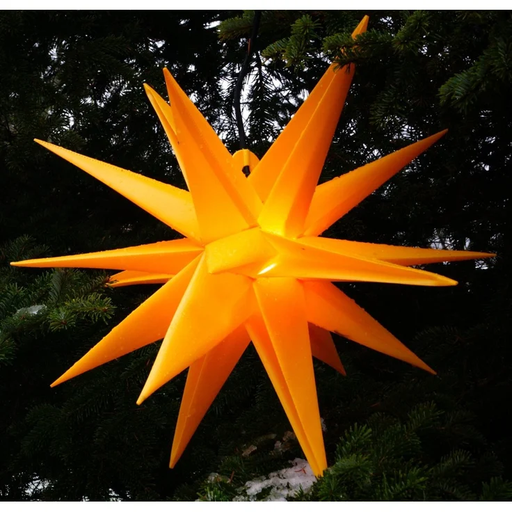 Guru-Shop LED-Stern für außen 3D Außenstern Kaspar, Weihnachtsstern,., Leuchtmittel inklusive – Bild 1