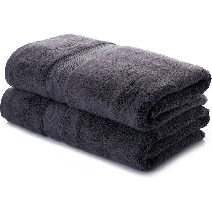 Mijolnir 'Check - Black HC' Badetuchset (2-teilig), Schwarz, 70 x 140 cm – Bild 3