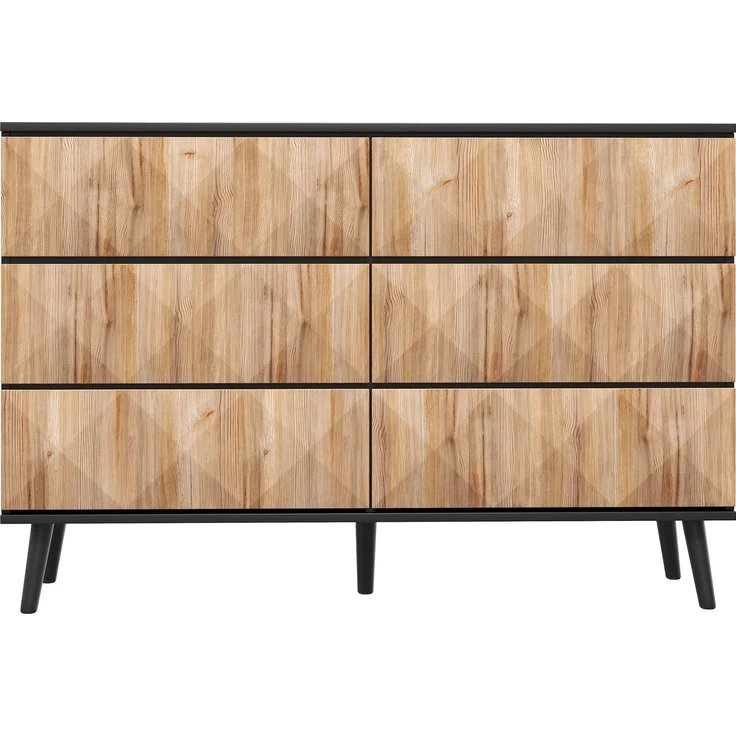Merax Sideboard und die Kommode zeichnen sich durch eine Kombination, Schwarz und Holz – Bild 9