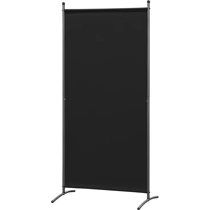 Angel Living Paravent Raumteiler-Paravent, 81x180 cm Sichtschutz aus Stahl & Polyester (1 St), Balkon-Trennwand in Schwarz