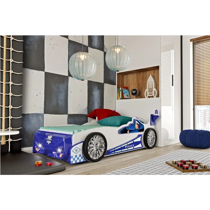 Kinderbett Polizei mit Lattenrost & Matratze 90x200cm – Bild 4