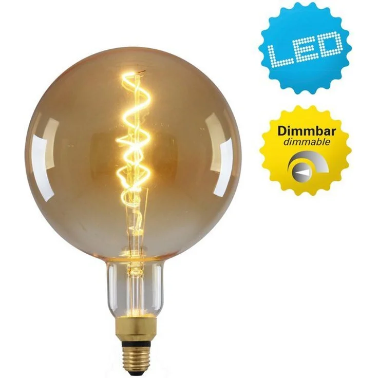 näve LED-Leuchtmittel Dilly Max, E27, 1 St, Filament warmweiß LED E27/5W dimmbar 2200K 280lm D: 20cm H: 30cm – Bild 4
