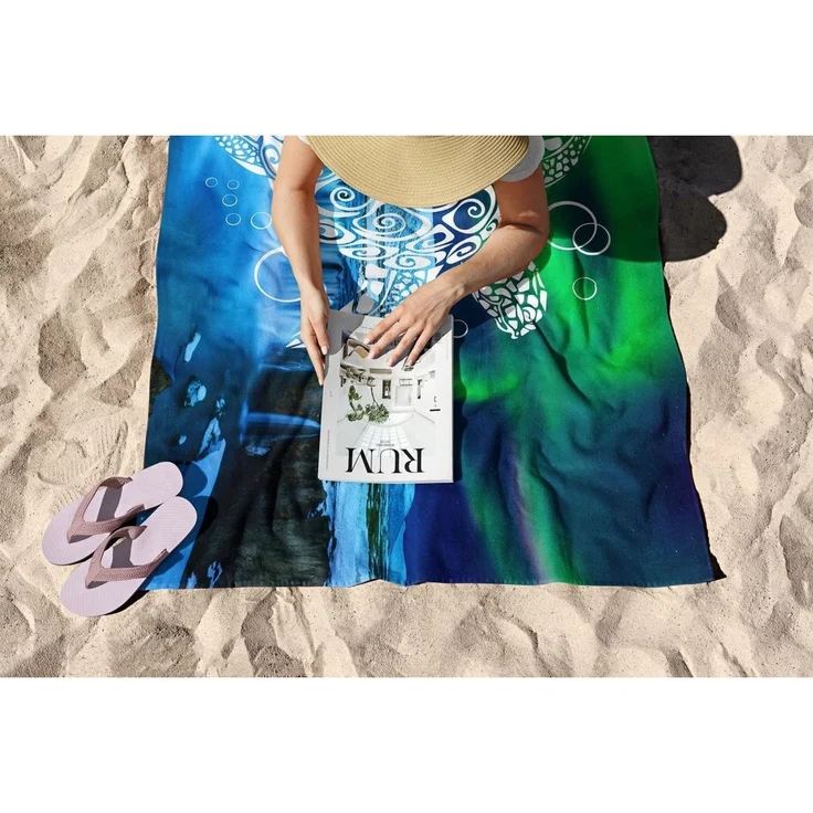 Mijolnir 'Blue Turtle 70' Strandtuch, Mehrfarbig, 70 x 130 cm – Bild 5