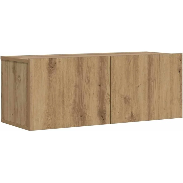 TV-Wandschrank, TV-Hängeboard Fernsehschrank Artisan-Eiche 80 x 30 x 30 cm Holzwerkstoff – Bild 2