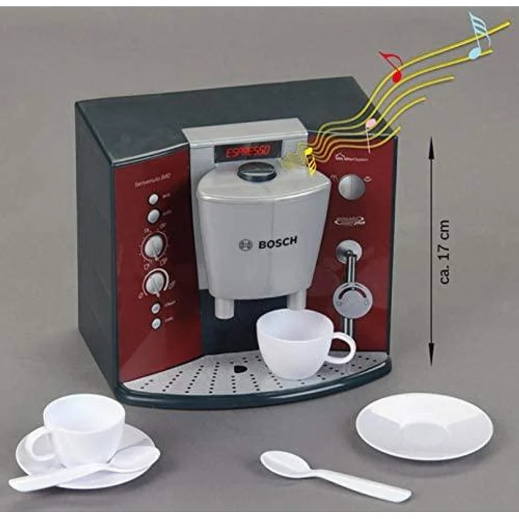 Theo Klein 9569 Bosch Kaffeemaschine mit Sound I Batteriebetriebene Espressomaschine mit realistischen Geräuschen I Maße: 14,5 x 19,5 x 17 cm I Spielzeug für Kinder ab 3 Jahren – Bild 4