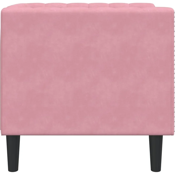 vidaXL Chesterfield-Sessel Rosa Samt 372676 – Bild 4