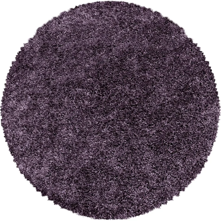 Carpetsale24 Shaggy Hochflor Teppich 120 cm Rund Violett-2 | Runder Teppich Wohnzimmer – Moderner, Weicher, Flauschiger Langflor für Schlafzimmer, Badezimmer & Küchenteppich, Wohnzimmerteppich – Bild 1