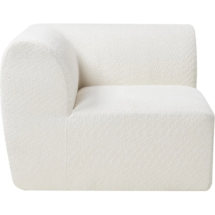 Sofa-Modul Hurvas Eckelement Bouclé Cremeweiß [en. casa] – Bild 6