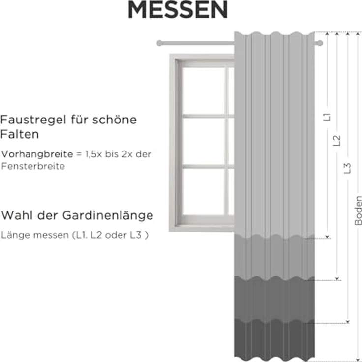 Joydeco 100% Blickdichte Vorhänge mit Schlaufen Verdeckten Leinenoptik, Verdunkelungsvorhang Stangendurchzug Gardinen Thermovorhang Leinen Hitzeschutz für Wohnzimmer – Bild 8