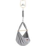 Federwiege mit Türklammer Bio Grey Weiß Schafwolle