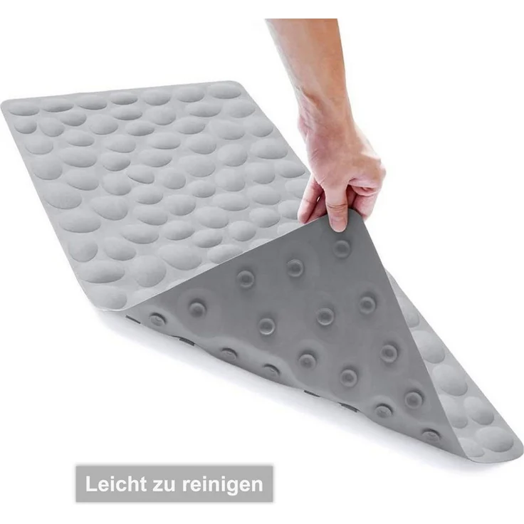 SURFOU Badematte Badewannenmatte rutschfest, Antirutschmatte für Badewanne, Badematte, Maschinenwaschbar, Naturkautschuk, Rechteck 40*80cm, Duschmatte rutschfest mit Saugnäpfen, 100% BPA-frei, schimmelresistent – Bild 4