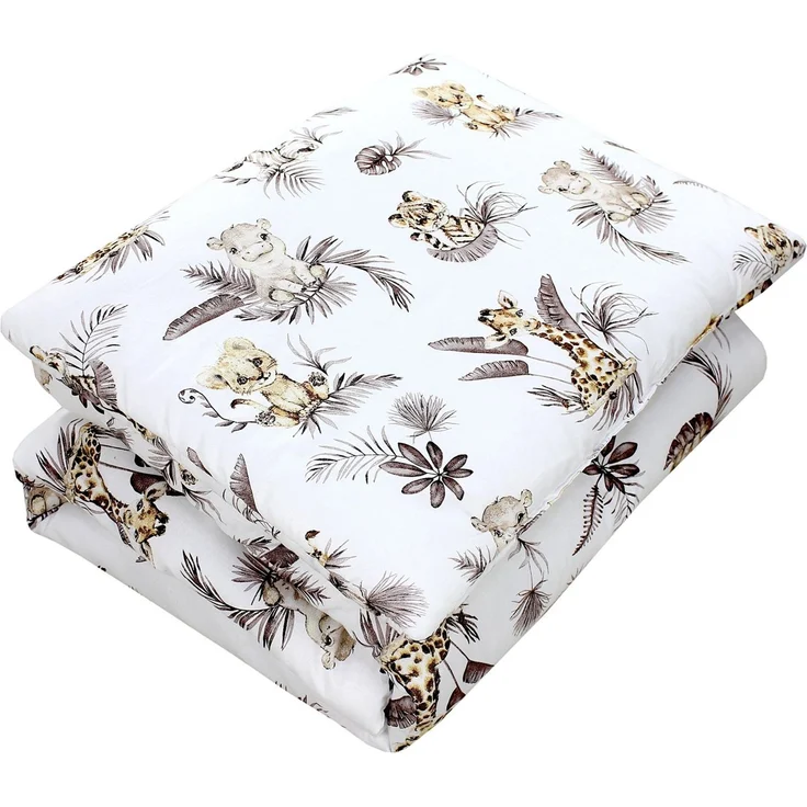 TupTam Kinderbettdecke-Set, Ganzjahresdecke, 2tlg., 1x Bettdecke, 1x Flachkissen, Löwe/ Blätter/ Beige, 135x100 cm – Bild 5