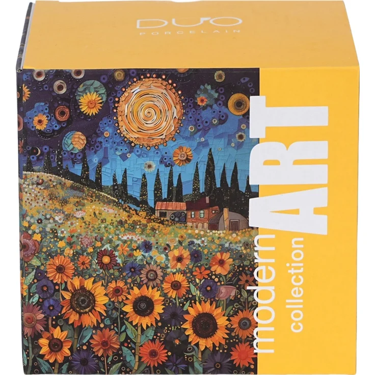 DUO Becher 450 ml MODERN SUNFLOWER FIELD New Bone China Porzellan – Bild 3