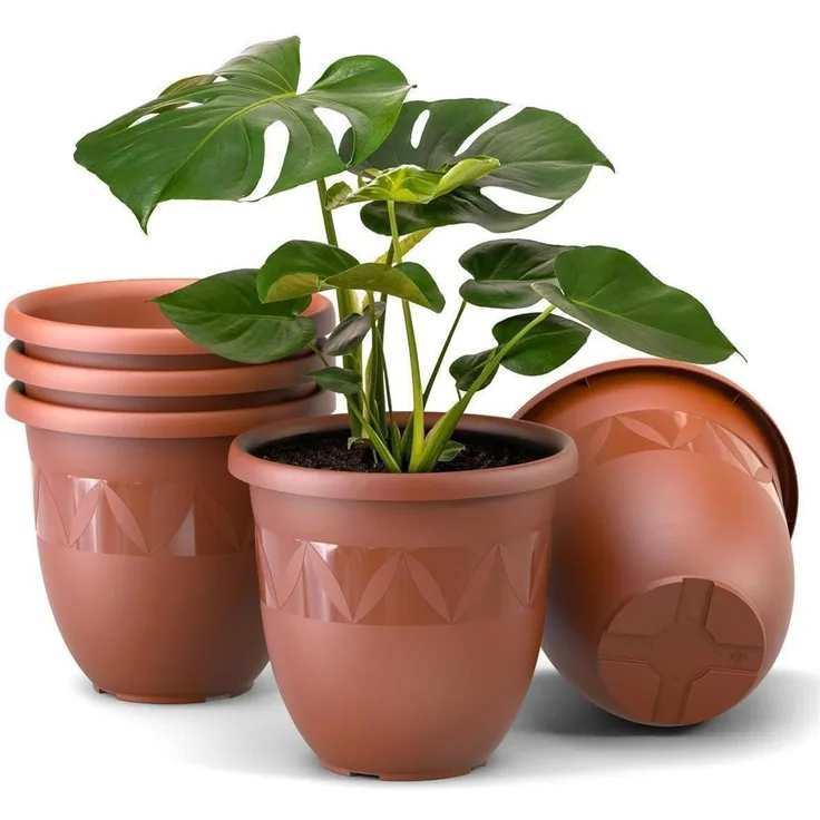 Plastard Pflanzkübel 3er, 5er, 10er Sets, Blumentop, Übertopf, Pflanztopf 15 - 40 cm (5 St), frostbeständig, UV-beständig, witterungsbeständig, langlebig