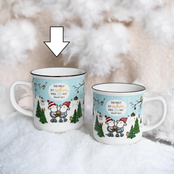 XL Kaffee Tasse Kaffeebecher 52cl Geschenk Weihnachtstasse Sheepworld WELT 74409 – Bild 3