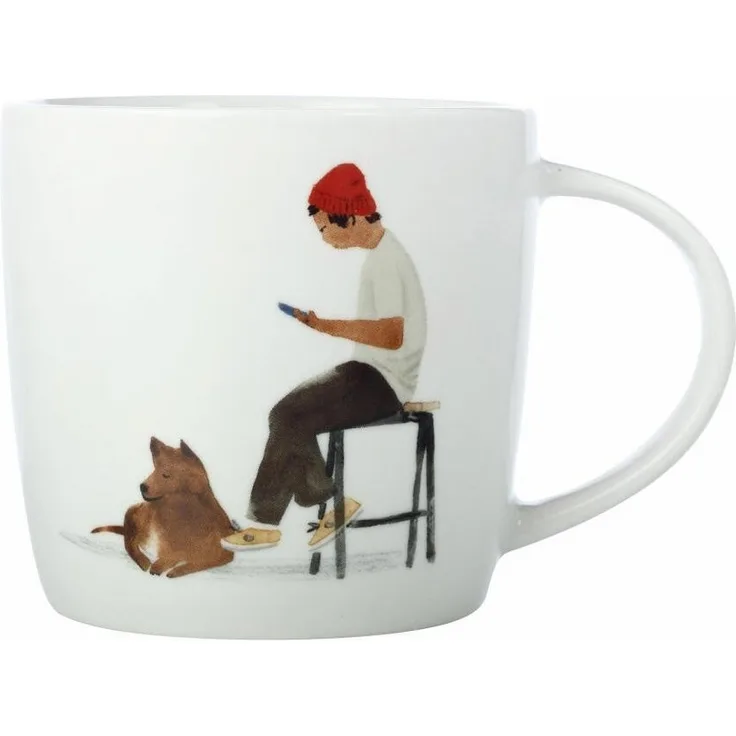 Maxwell & Williams DX1066 Becher 400 ml BEST FURRY FRIENDS Cafe Waiting, Porzellan, in Geschenkbox