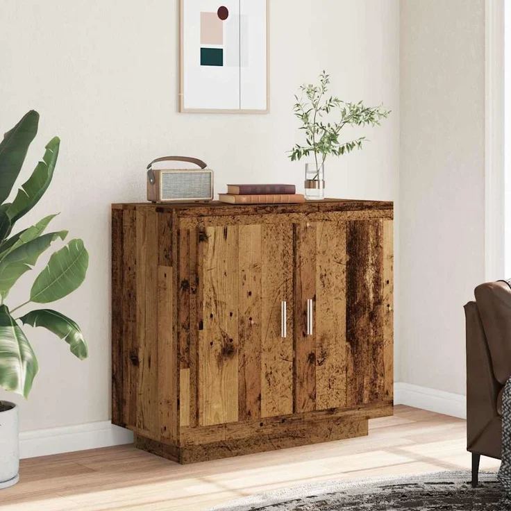 vidaXL Sideboard Altholz-Optik 80x40x75 cm Holzwerkstoff 856862 – Bild 2