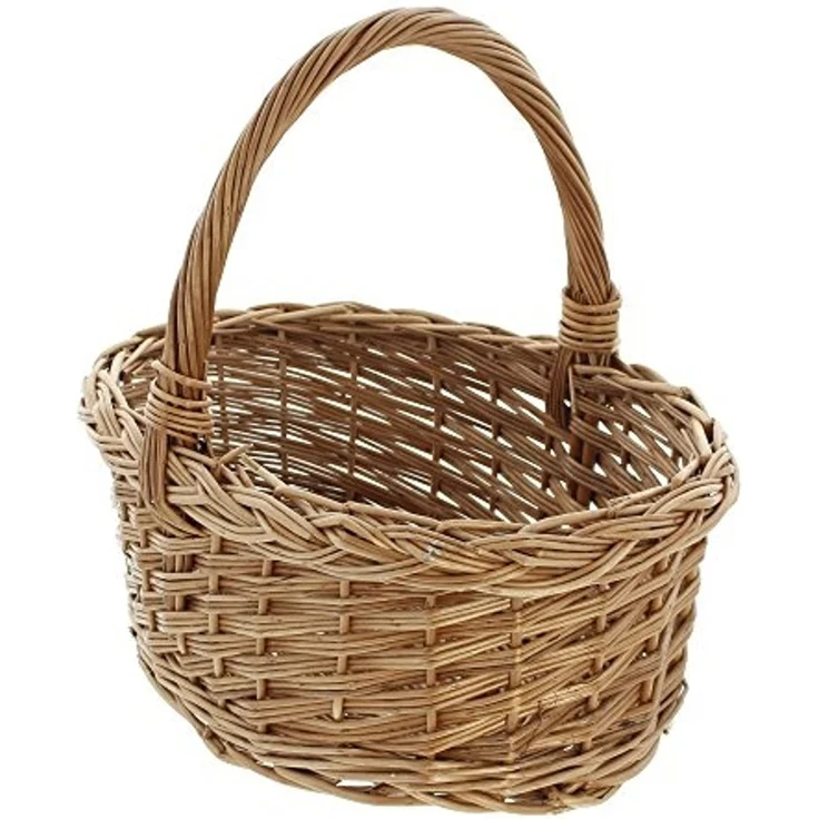 Bügelkorb 35cm Zopfmuster Korb Erntekorb Einkaufskorb Tragekorb Korb Pilzkorb – Bild 3