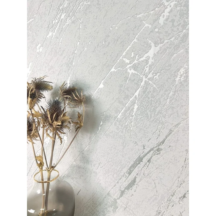 Newroom Vliestapete, Grau Tapete Modern Marmor - Marmoroptik Marmor-Tapete Hellgrau Silber 3D Optik Glamour Metallic für Wohnzimmer Schlafzimmer Küche, Marmoroptik, Marmor-Tapete – Bild 5