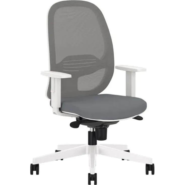NowyStyl Bürodrehstuhl Eggy Armlehne weiß/grau