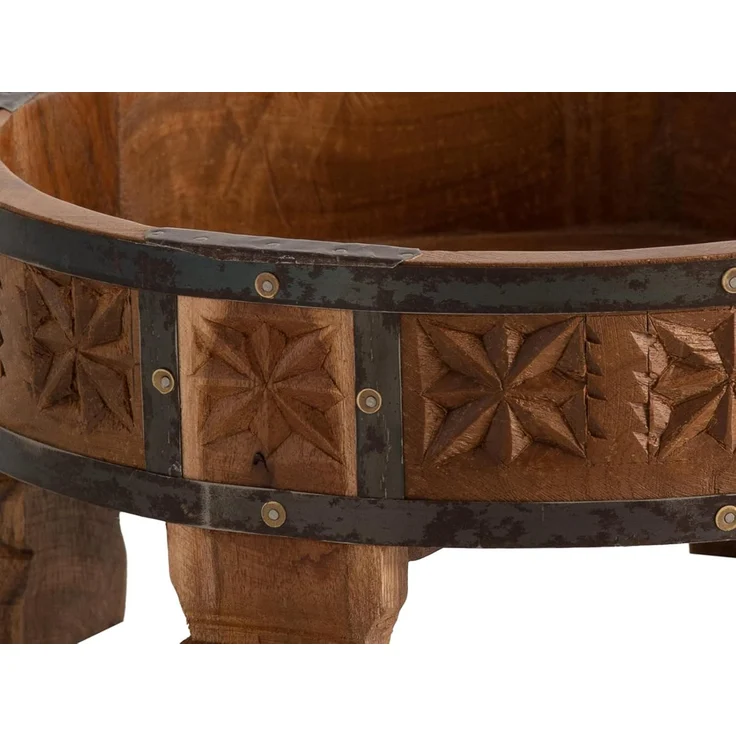 Chakki 3er Set Couchtische aus Massivholz rustikal – Satztische Beistelltische Naturholz für Wohnzimmer und Deko – massivum – Bild 4