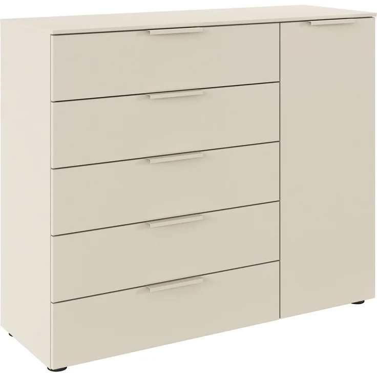 rauch Schubkastenkommode Kommode Türkommode Sideboard Kombikommode FLIPP (Breite 120 cm mit 2 Einlegeböden), 1-türig mit 5 Schubladen und Soft-Close-Funktion – Bild 5