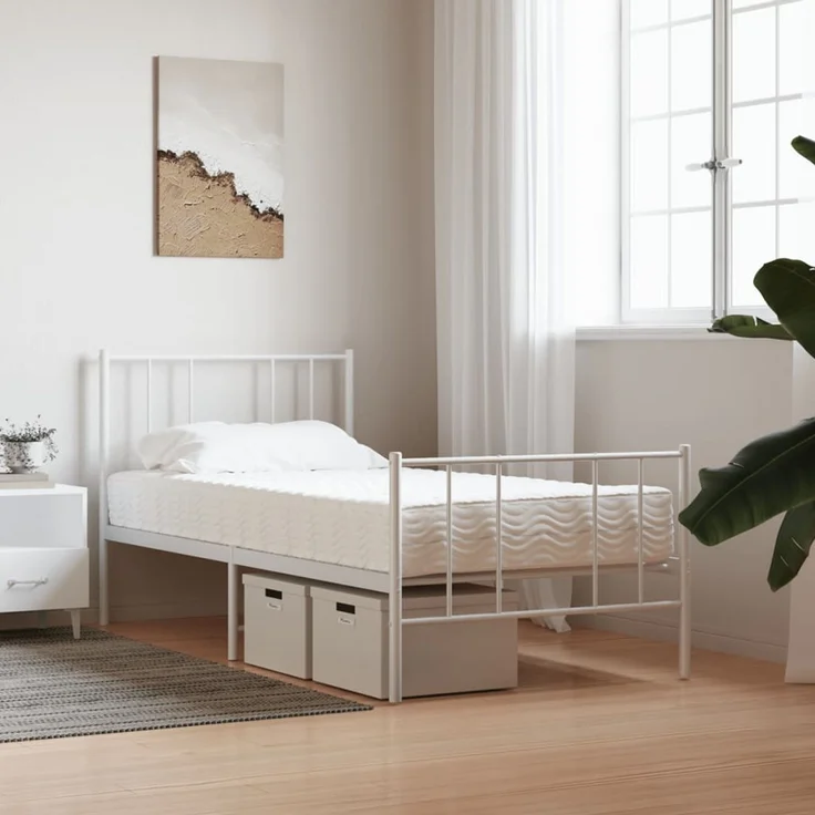 vidaXL Schaumstoffmatratze Weiß 80x220 cm Härtegrad H2 H3 4016638 – Bild 2