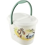 keeeper Winnie Windeleimer mit Deckel und Tragegriff, Mülleimer für Baby-Windeln, Karol, Weiß