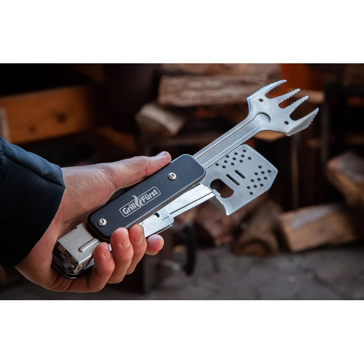 Grillfürst Grillzange Grillfürst BBQ - Multitool - 4in1 Grillbesteck, BBQ Tool, Outdoor Grillbesteck – Bild 1