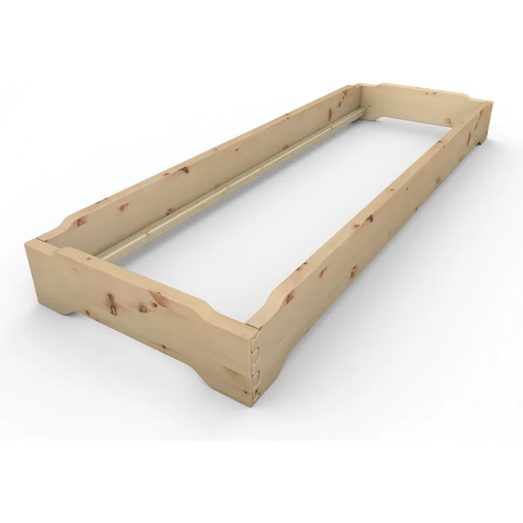 Stapelbett Holzbett (Zirbe) "Gäste-Edi" 70 x 220 cm 23 cm Zirbenbett Gästebett