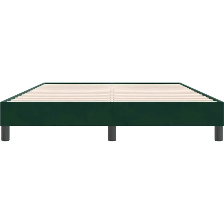 Doppelbett, Bettgestell Modernen ohne Matratze Dunkelgrün 140x220 cm Samt d2373e – Bild 5