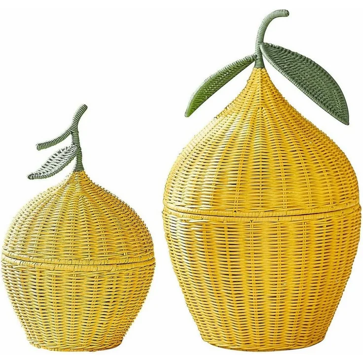Mirabeau Dekokorb Zitronenkorb 2er Set Aelindria gelb/grün (2er Set, 2er Set) – Bild 1