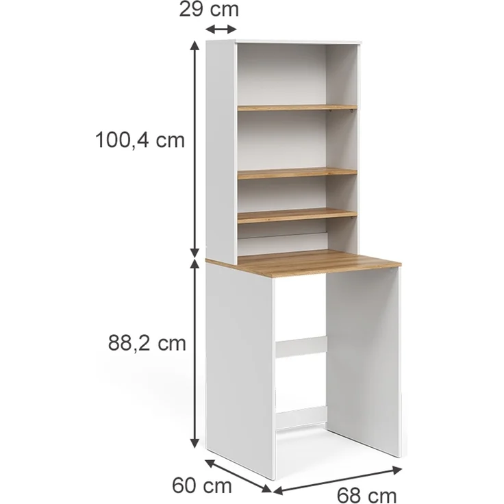 Waschmaschinenschrank Viktor Weiß/Artisan 66 x 88.2 cm 2 Teile mit Regal Vicco – Bild 2