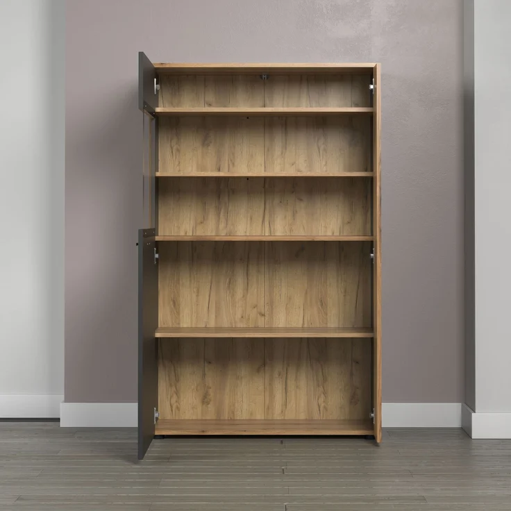 Highboard Avila in grau und Eiche Evoke 90 x 146 cm – Bild 8
