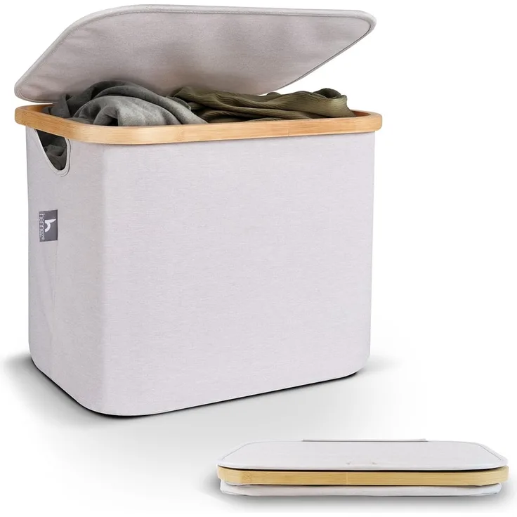 HENNEZ Wäschekorb Aufbewahrungsbox mit Deckel 40L, kompatibel mit IKEA KALLAX Regal, Aufbewahrungsboxen