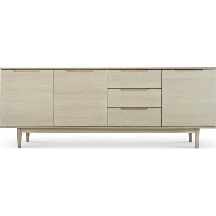 Sideboard Enimeta Eiche Whitewash 213 cm - 3 Türen, 3 Schubladen & Soft-Close – Bild 4
