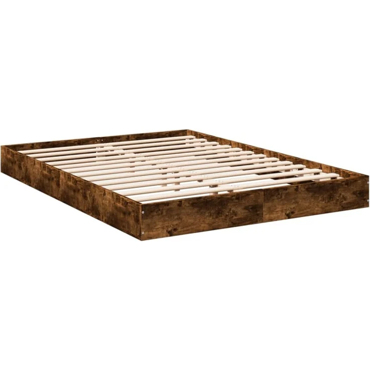 vidaXL Bettgestell ohne Matratze Räuchereiche 120x190 cm Holzwerkstoff 842053 – Bild 9