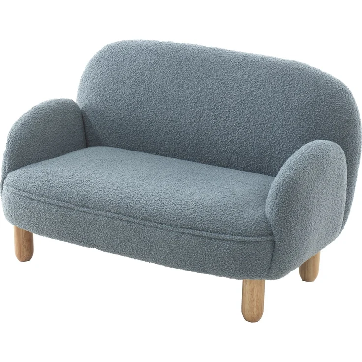 Kindersofa, Bezug Bouclè Blau – Bild 3
