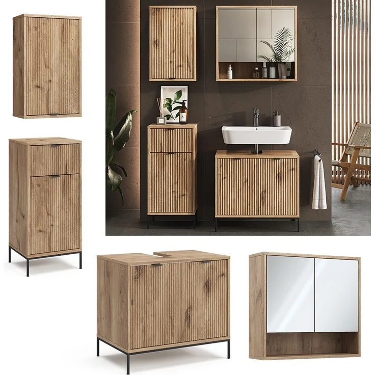 Badmöbel-Set Eliza Viking Oak 4-teilig Vicco – Bild 2