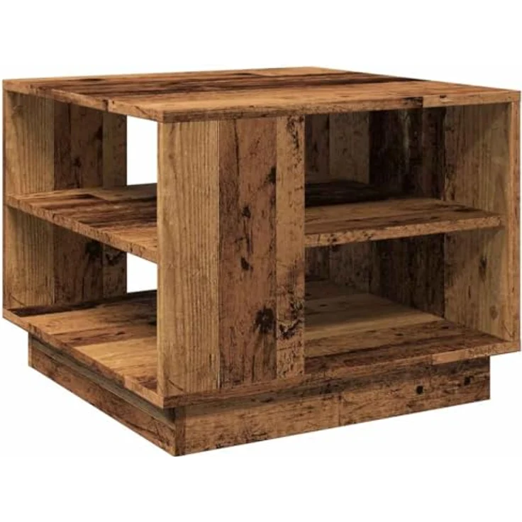 vidaXL Couchtisch Altholz-Optik 55x55x42 cm Holzwerkstoff 856802 – Bild 7