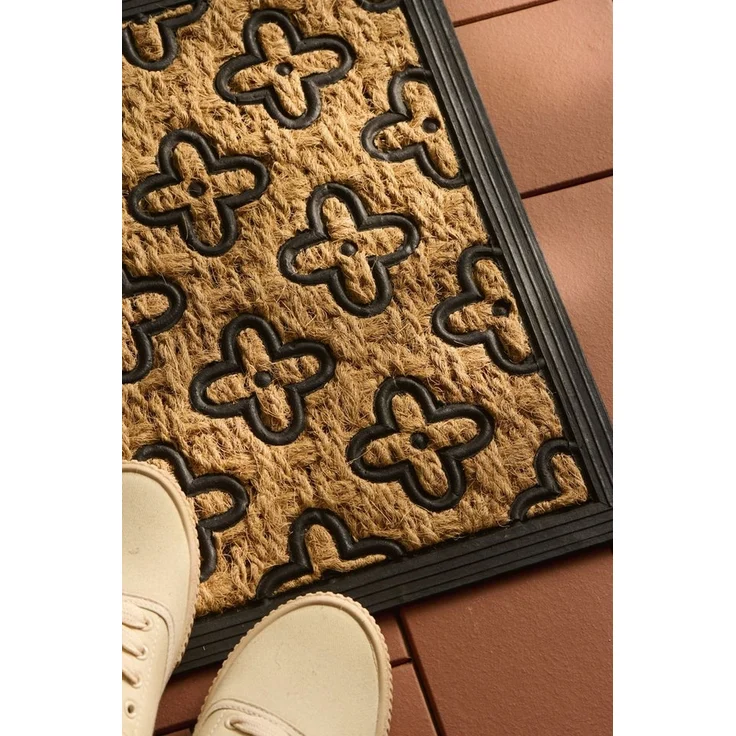 Ib Laursen - Fußmatte Türmatte Fußabtreter 40x60cm Blumen Kokos PVC 2829-00 – Bild 2