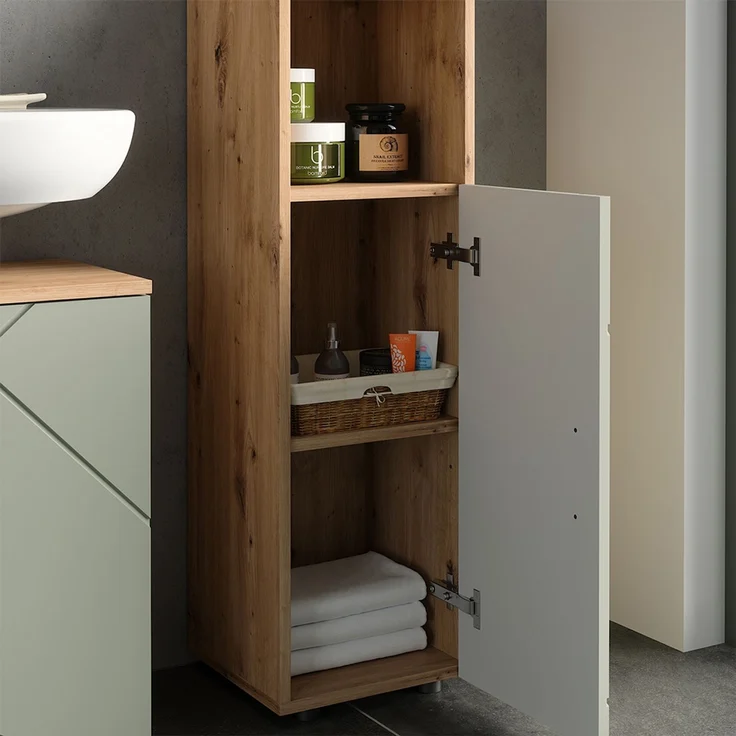Badmöbel-Set Irma Salbeigrün 3-teilig Vicco – Bild 4