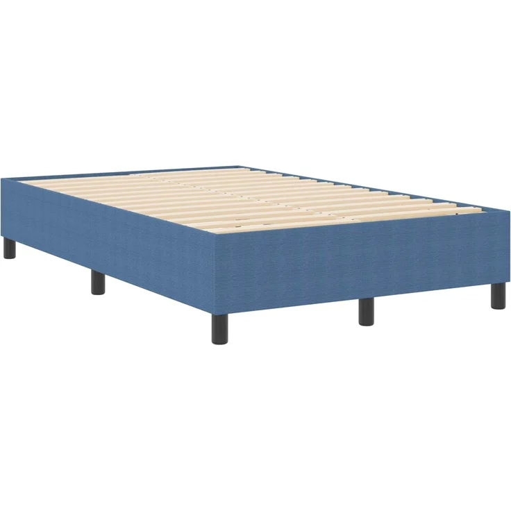 vidaXL Plattformbettgestell Blau 120 x 200 cm Cordstoff 3337405 – Bild 2